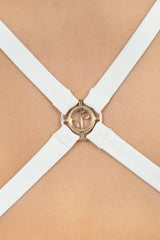 Mykonos Crisscross Swimsuit in Dark Blue Pebble