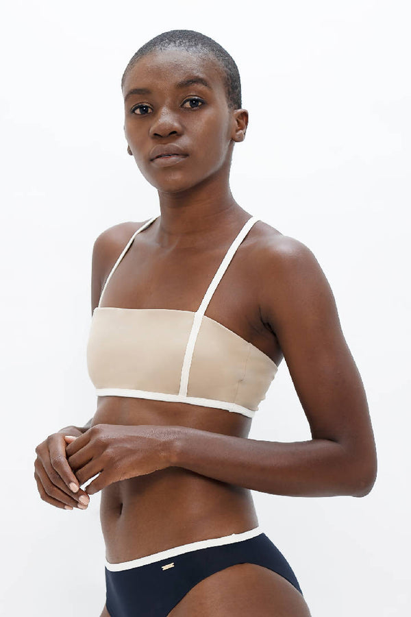 Brisbane Classic Bikini Top in Sand Brown