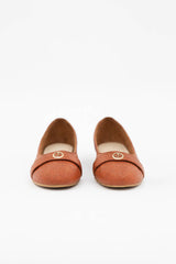 Cape Town Ballerina Flats in Canela Brown