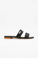 Capri Sandals in Charcoal Black