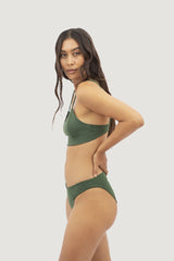 Canggu Low Waist Bikini in Seaweed Green