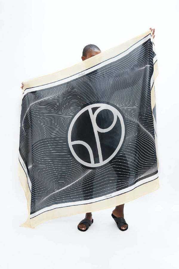 Biarritz TENCEL™ Modal Beach Sarong in Oyster Black