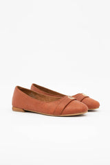 Cape Town Ballerina Flats in Canela Brown