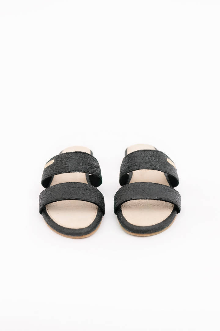 Capri Sandals in Charcoal Black