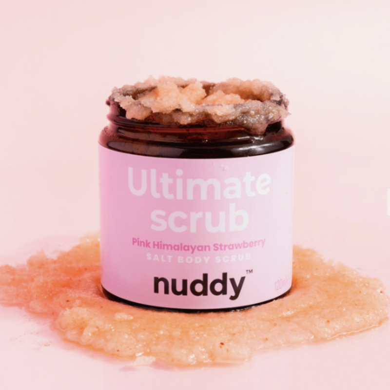 Nuddy Strawberry Pink Himalayan Salt Body Scrub