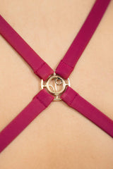 Mykonos Crisscross Swimsuit in Red Coral