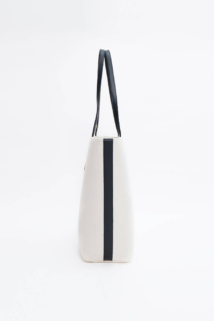 Monte Carlo Organic Cotton Tote Bag in White Dove