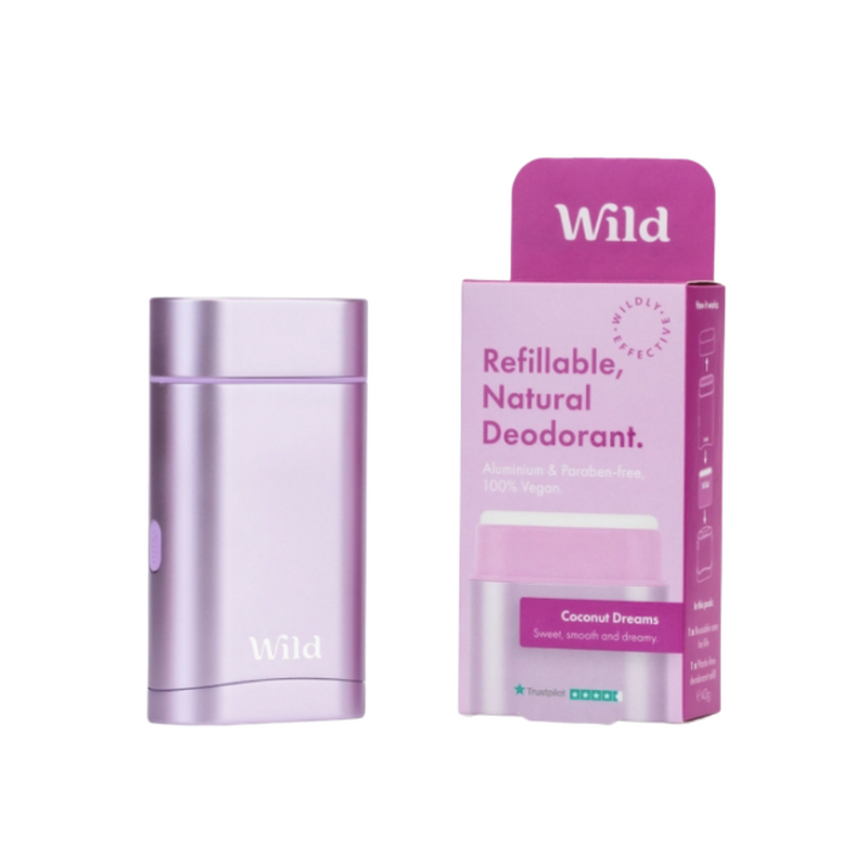 Wild Purple Case and Coconut Dreams Deodorant Refill - Starter Pack