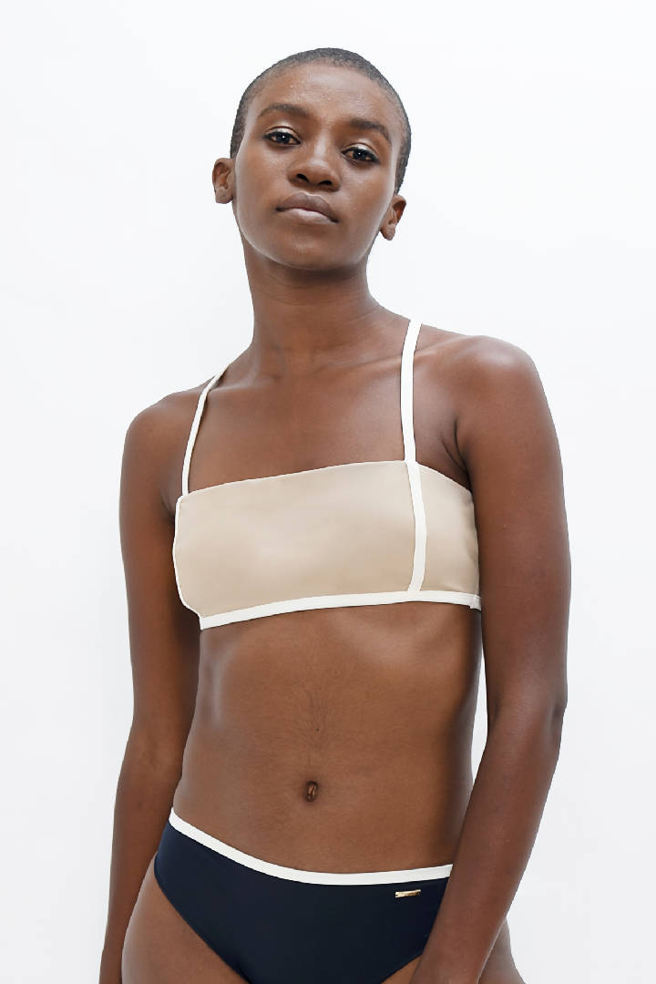 Brisbane Classic Bikini Top in Sand Brown