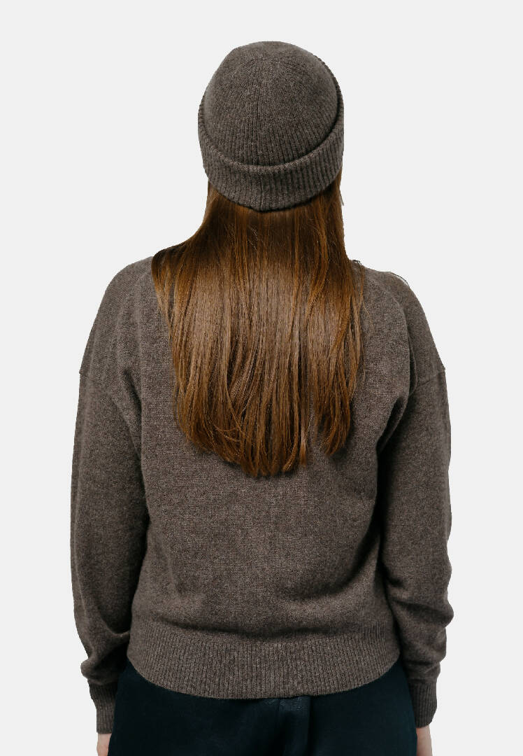 Vilnius Beanie_Brown Melange_4
