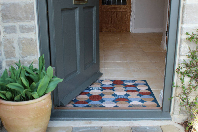 Circles - Sustainable Recycled Washable Eco Doormat (64x83cm)