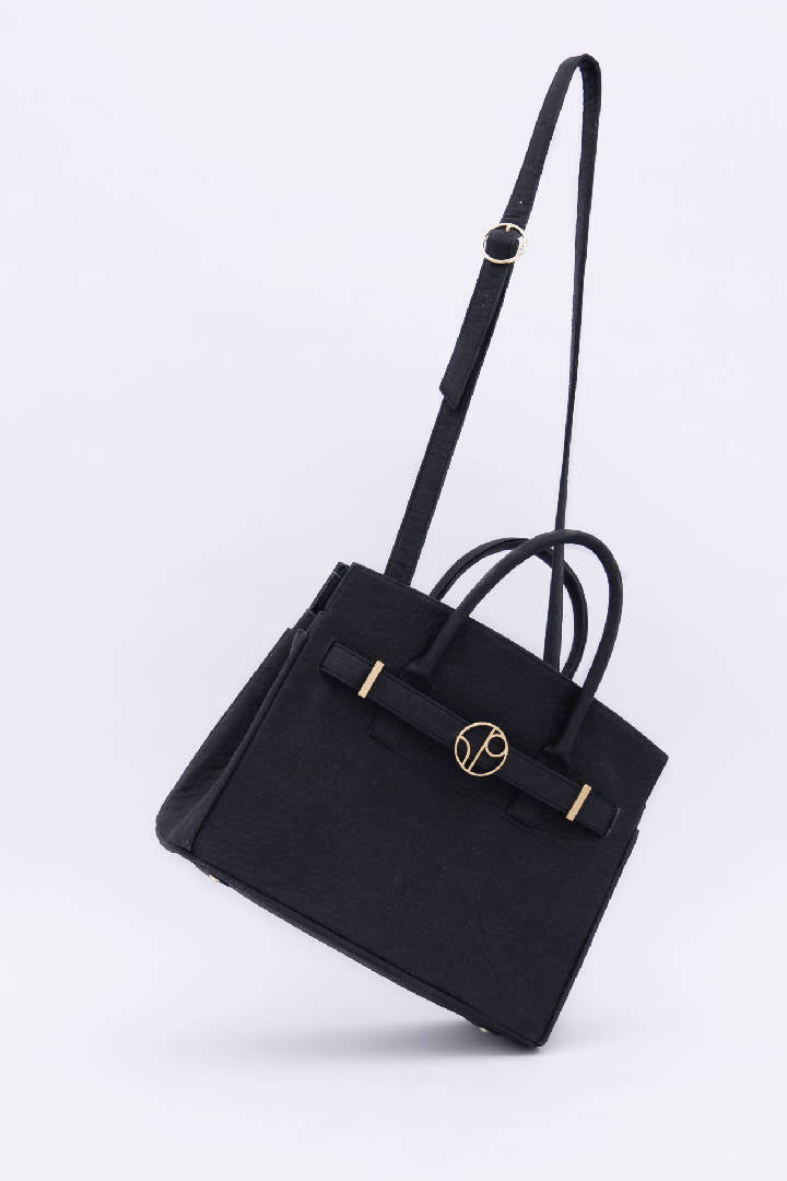 Sydney Piñatex® Handbag in Truffle Black