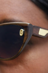 Hampton Wooden Cat Eye Sunglasses