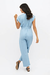 Dakar TENCEL™ Straight Leg Jumpsuit in Sommerhus Blue