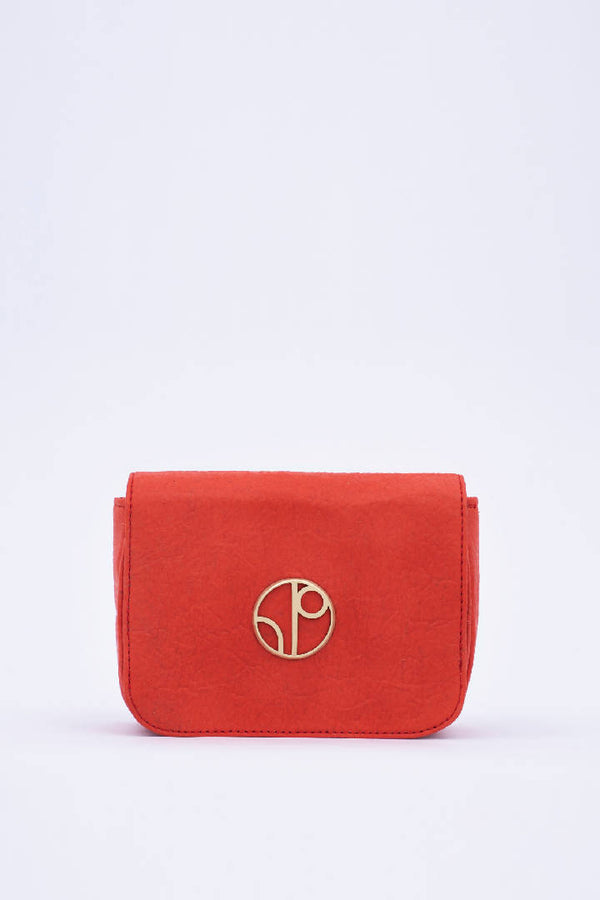 New York Piñatex® Belt Bag in Cherry Red