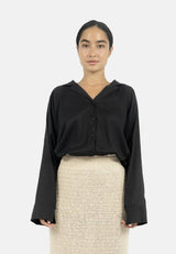 Siena Batwing Sleeve Shirt-Black