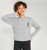 Ladies Eco & Vegan Friendly 50% Recycled Materials & 50% Organic Cotton Sweatshirt - Being Vegan Is Rad
