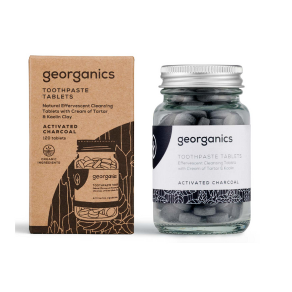 Georganics Toothpaste Tablets Activated Charcoal