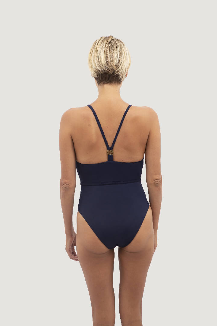 Byron Bay One-Piece Swimsuit in Deep Sea Blue
