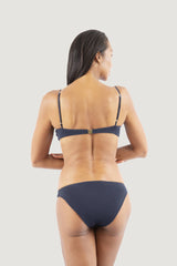 Canggu Low Waist Bikini in Dark Blue Pebble
