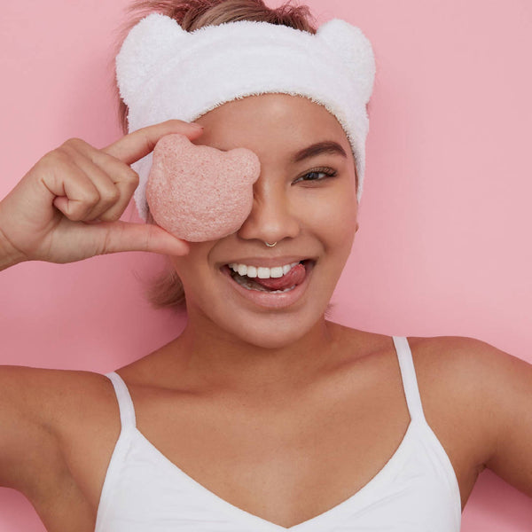 Bear Ear Buff - Cherry Blossom Infused Konjac Sponge