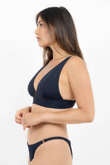 Uluwatu Timeless Bikini Top in Dark Blue Pebble