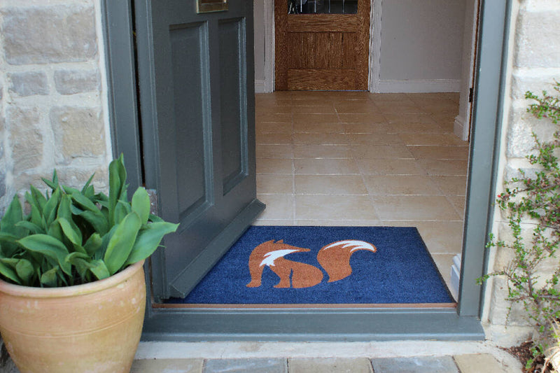 Midnight Fox - Sustainable Recycled Washable Eco Doormat (64x83cm)