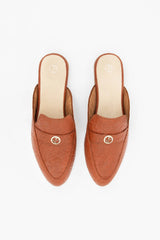 Cairo Mules in Canela Brown