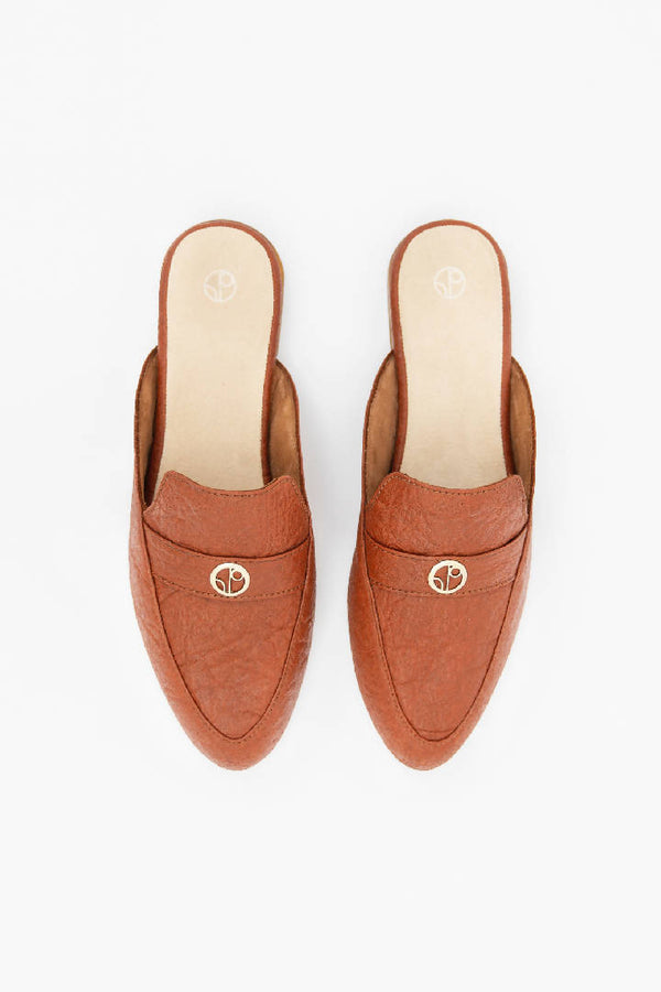 Cairo Mules in Canela Brown