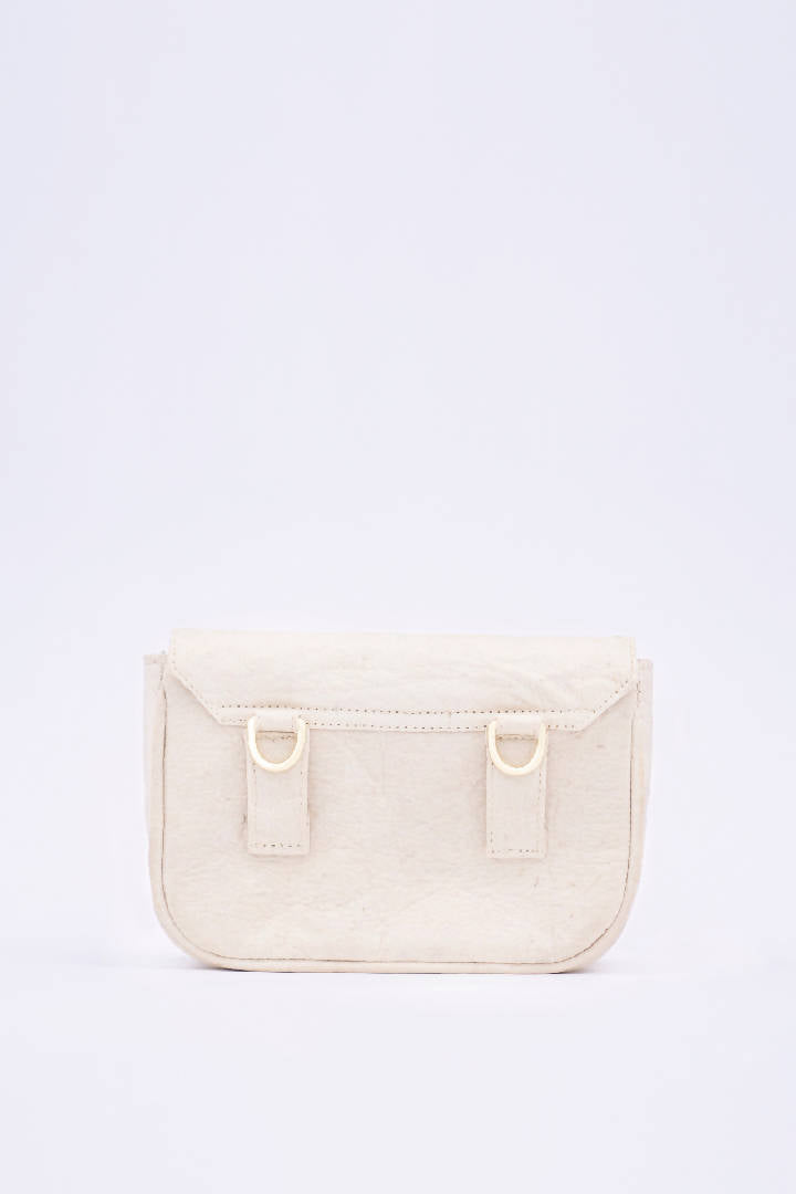 New York Piñatex® Belt Bag in Latte White