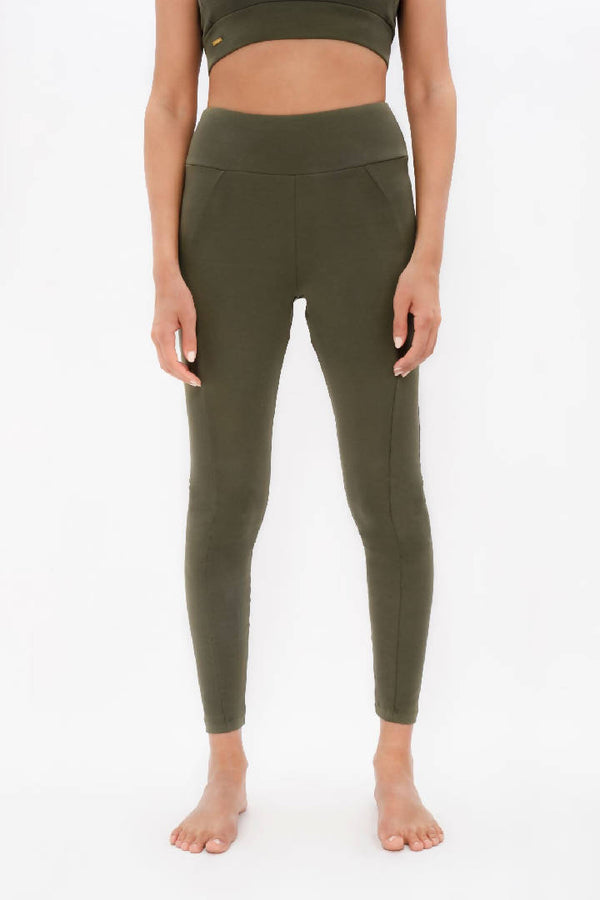 Munich - PYRATEX® Organic Cotton Leggings - Green Ash