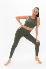 Munich - PYRATEX® Organic Cotton Leggings - Green Ash