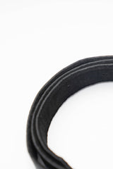 Berlin Piñatex® Thin Belt in Charcoal Black