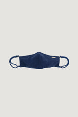 Linen Natural Dyed Face Mask in Indigo Blue