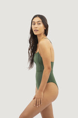 Byron Bay One-Piece Swimsuit in Seaweed Green
