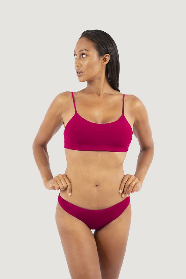 Canggu Low Waist Bikini in Red Coral