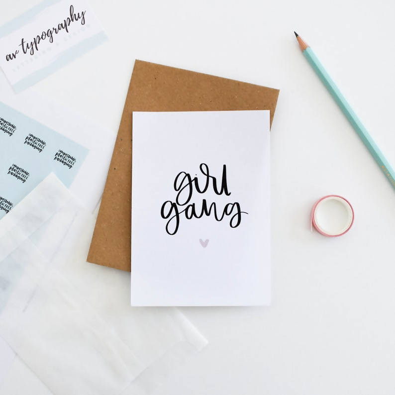 Girl Gang Greetings Card