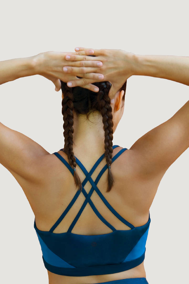 Stockholm Sport Bra Top in Sapphire Blue