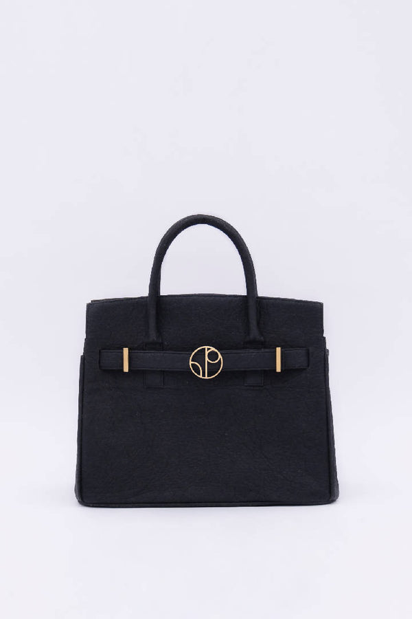 Sydney Piñatex® Handbag in Truffle Black