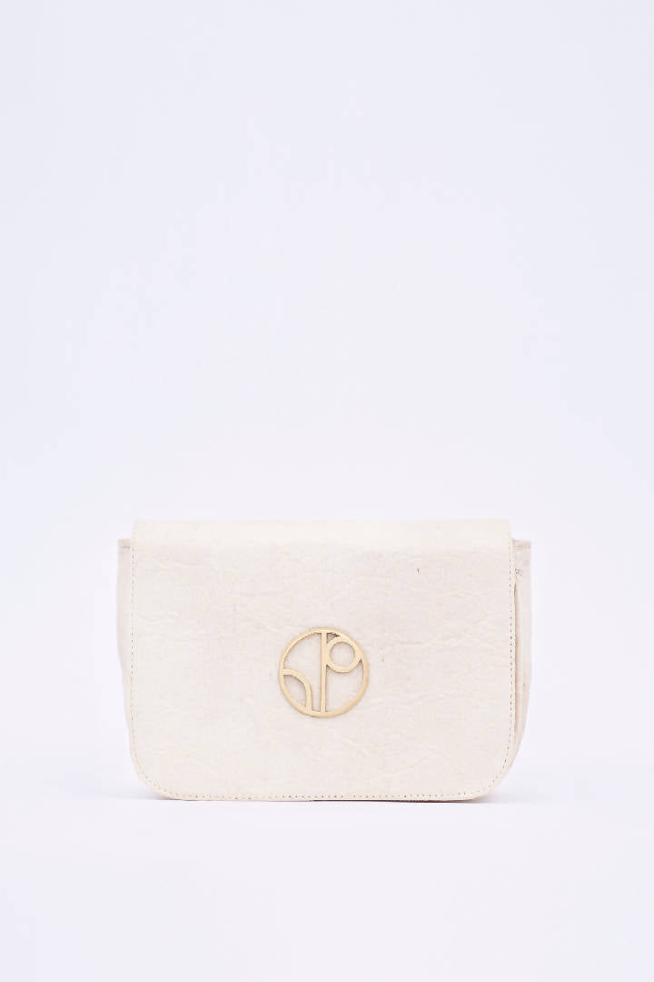 New York Piñatex® Belt Bag in Latte White