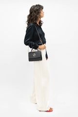 Mini London Piñatex® Cross Body Bag in Truffle Black