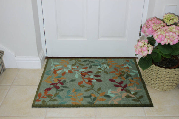 Copper Leaves - Sustainable Recycled Washable Eco Doormat (64x83cm)