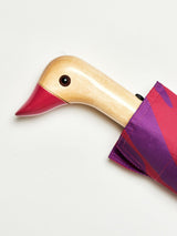 Jingle Bells Swirl in Pink Compact Duck Umbrella