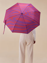 Jingle Bells Swirl in Pink Compact Duck Umbrella