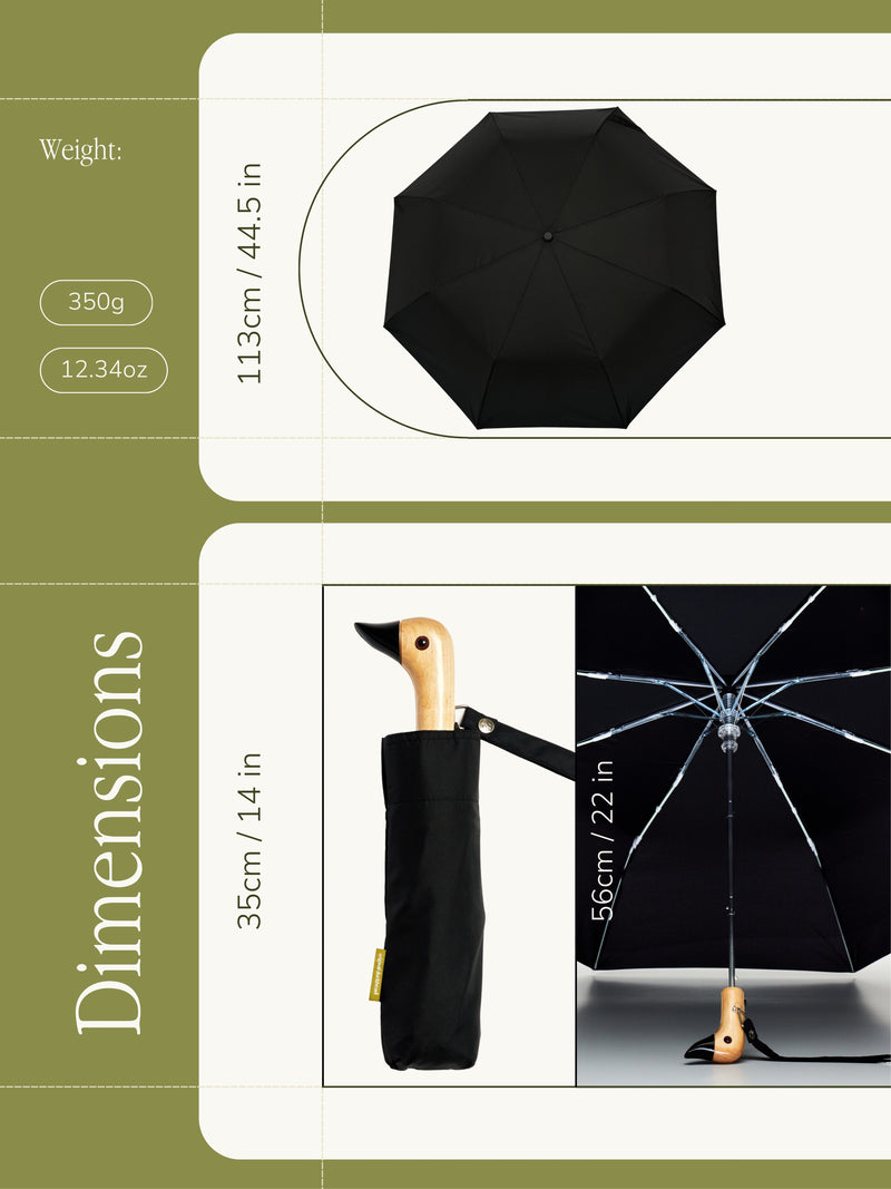Black Eco-Friendly Umbrella