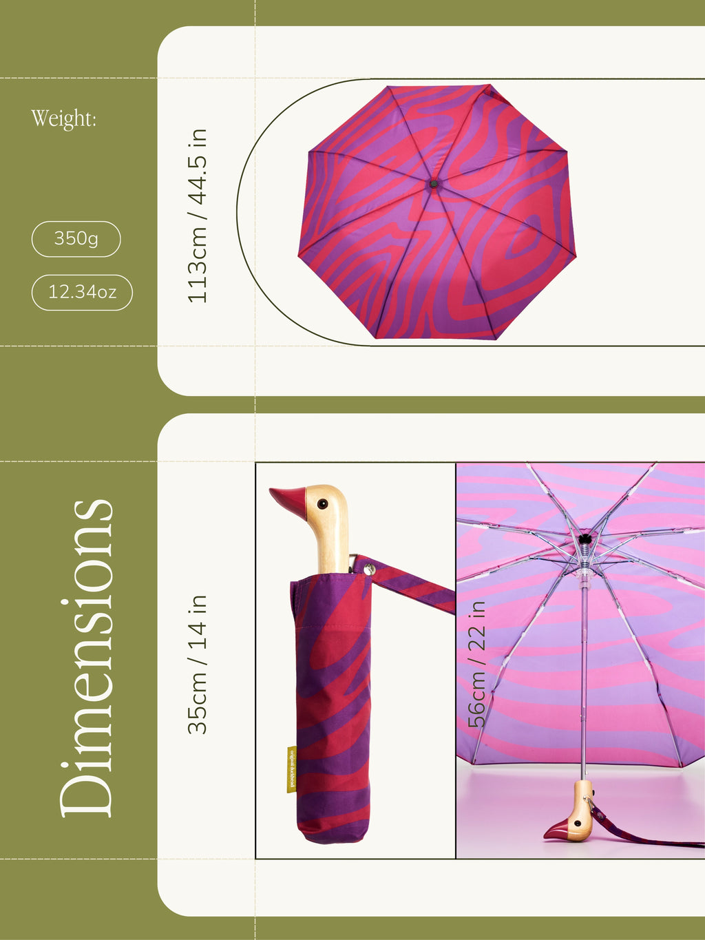 Swirl in Pink Compact Duck Umbrella – The Sustainable Marketplace
