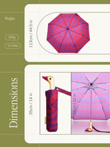 Jingle Bells Swirl in Pink Compact Duck Umbrella