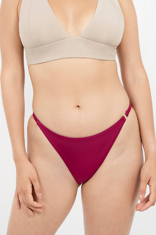 Crete Bikini Bottom in Red Coral