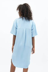 Seville TENCEL™ Oversized Midi Dress in Sommerhus Blue