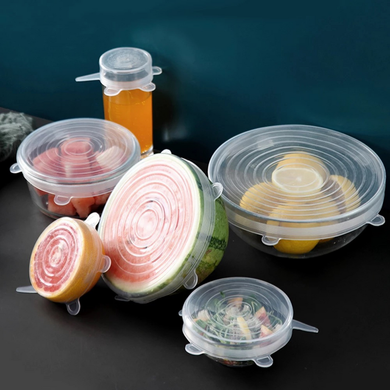 Circle Silicone Food Lids - Set of 6